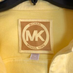 NWOT Michael Kors Yellow Denim Jacket